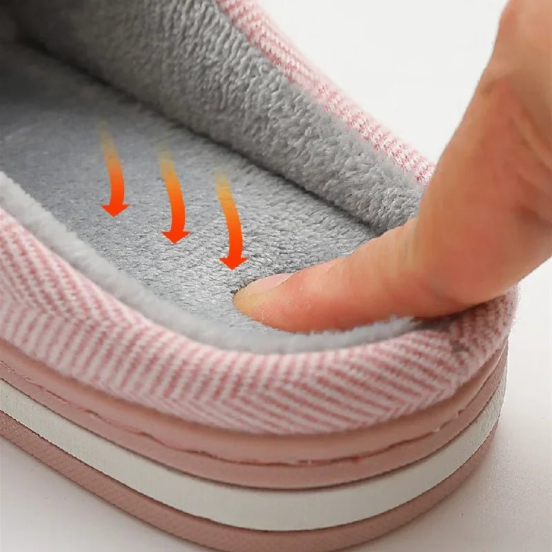 Big Size 48 49 Men Warm Home Slippers Winter Casual Shoes Women Soft Slides Couples Floor Slipper Indoor Bedroom Non Slip Flats - Sun Studio