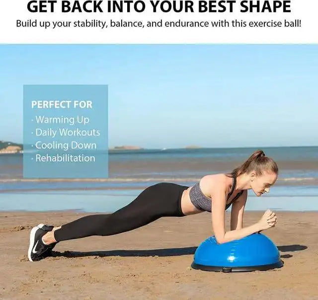 hit yoga wave speed ball,special fitness ball,balance hemisphere,fitness ball,home yoga fitness equipment,blue - Sun Studio