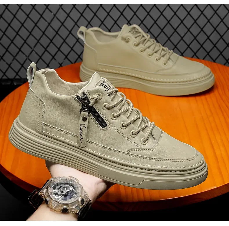 Sports Shoes Men's High-top Casual Shoes Platform Footboard Shoes Spring and Autumn Comfortable Fabrics Luxury Designer Shoes - Sun Studio