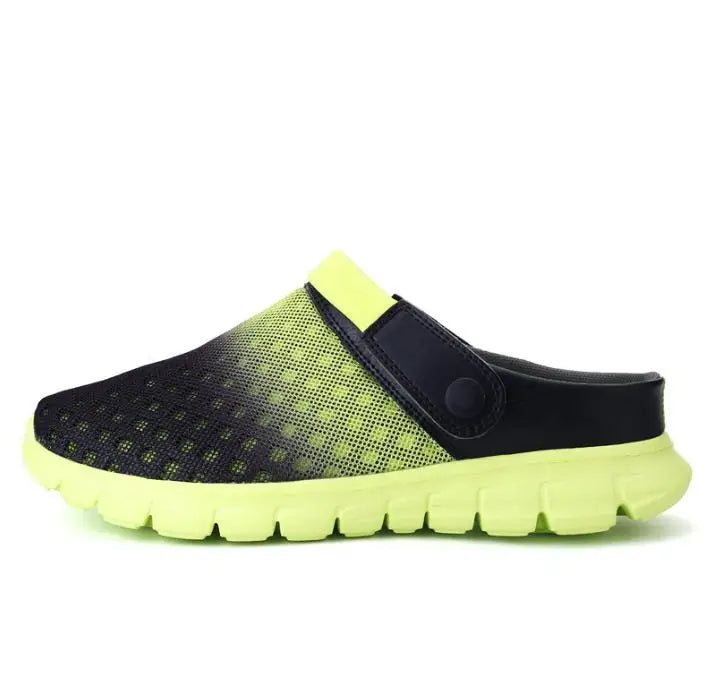 Plus Size 36-46 Mens Sandals Summer Garden Shoes Mesh Slippers Soft Bottom Beach Clogs Womens Slip-On Solid Breathable Zapatos 3 - Sun Studio