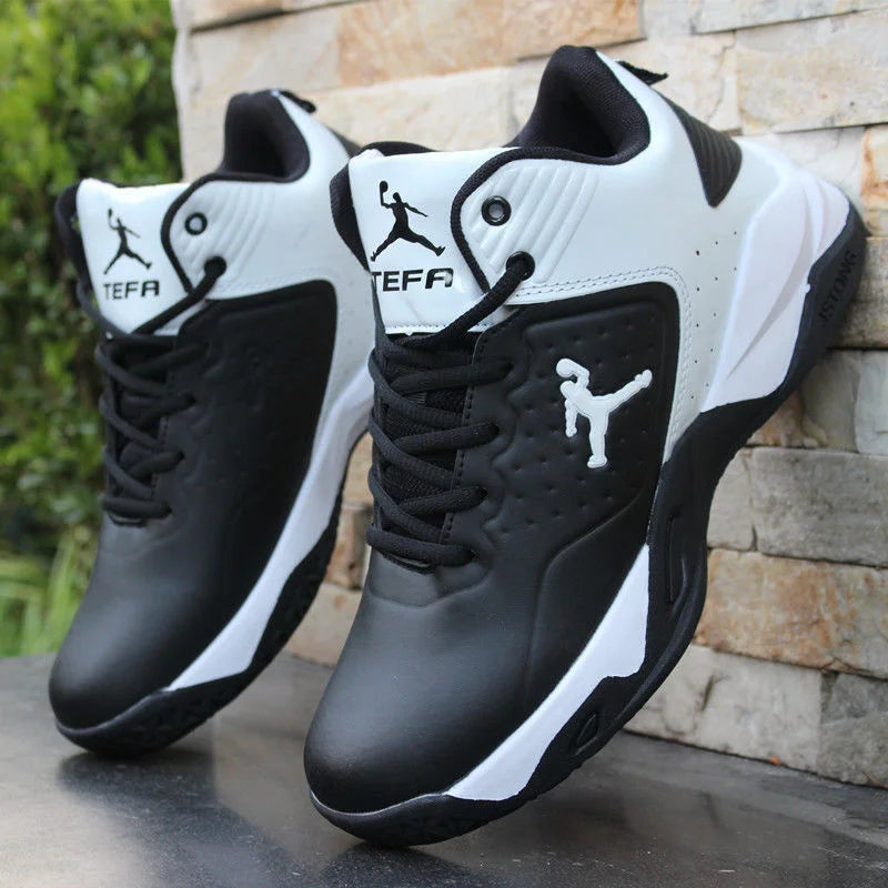 Brand Professional Men's White Red Blue Basketball Shoes Basketball Sneakers Anti-skid High-top Couple Man Basketball Boots - Sun Studio