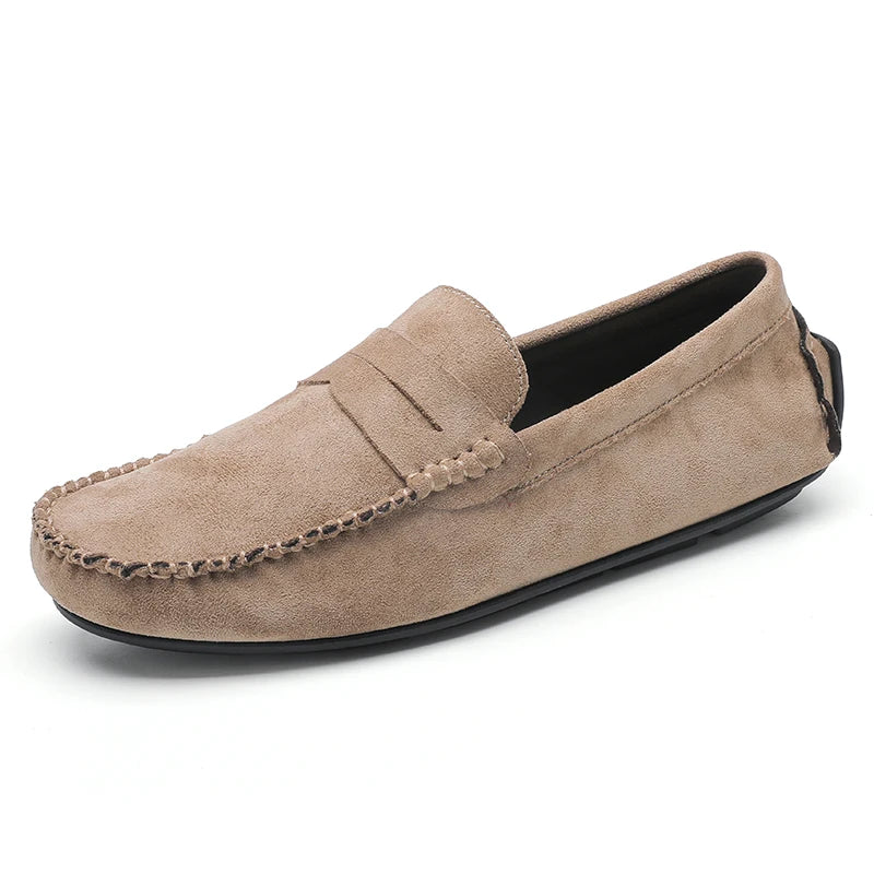 Trend Wildleder Herren Lässige Schuhe Atmungsaktiver Komfort Slip-On Herren Fahr Schuhe Mode Herren Bequeme Schuhe Luxus Marke Mokassins