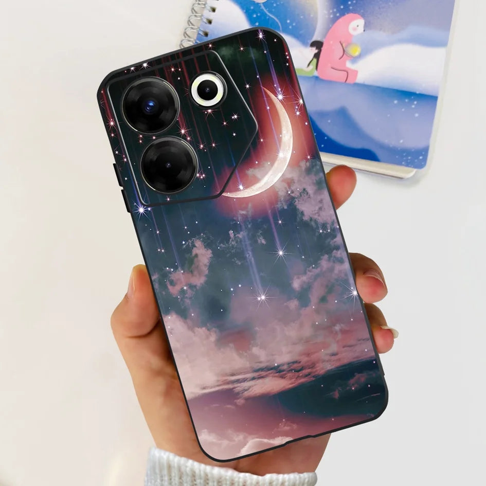 For Tecno Camon 20 Pro 5G Case 2023 Cute Love Heart Football Slim Cover Soft Silicone Funda For Tecno Camon20 Pro 5G CK8n Bumper