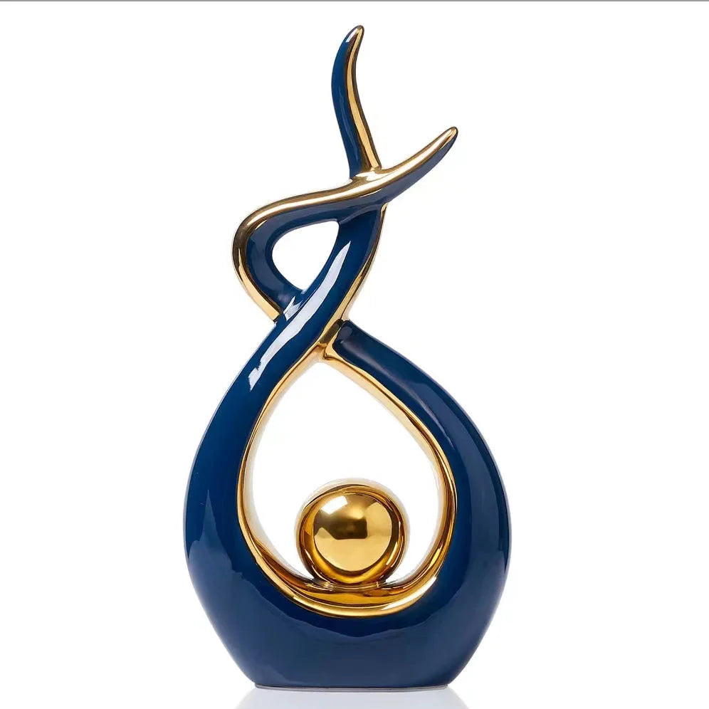 Modern Ceramic Feng Shui Ornaments Attract Wealth And Prosperity Home Living Room TV Cabinet Wine Cabinet Furnishing Decorations - Sun Studio