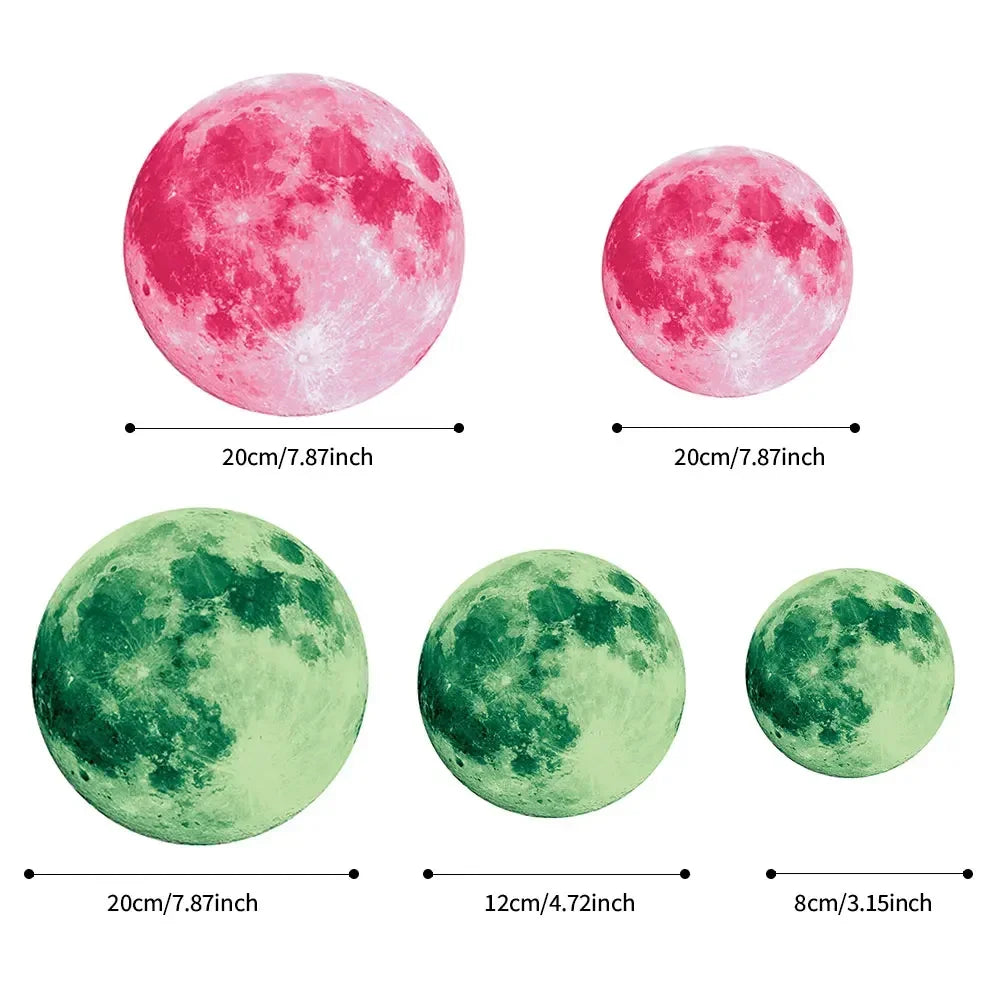 Colorful Moon Luminous Wall Stickers For Kids Room Bedroom Ceiling Art Decals Home Decor Unicorn Stars Glow In The Dark Stickers - Sun Studio