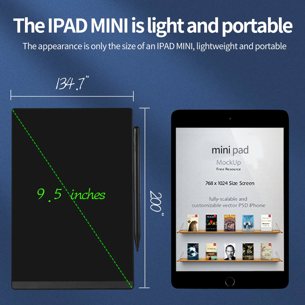 New 9.5 Inch Full Screen Superfine Handwriting Lcd Writing Tablet Drawing Board Electronic Superfine Notepads Educational - Sun Studio