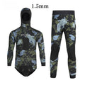1.5mm Camouflage Wetsuit Long Sleeve Hooded 2 Pieces Set Neoprene For Men Keep Warm Scuba Diving Suit Cold Water Swimsuit - Sun Studio