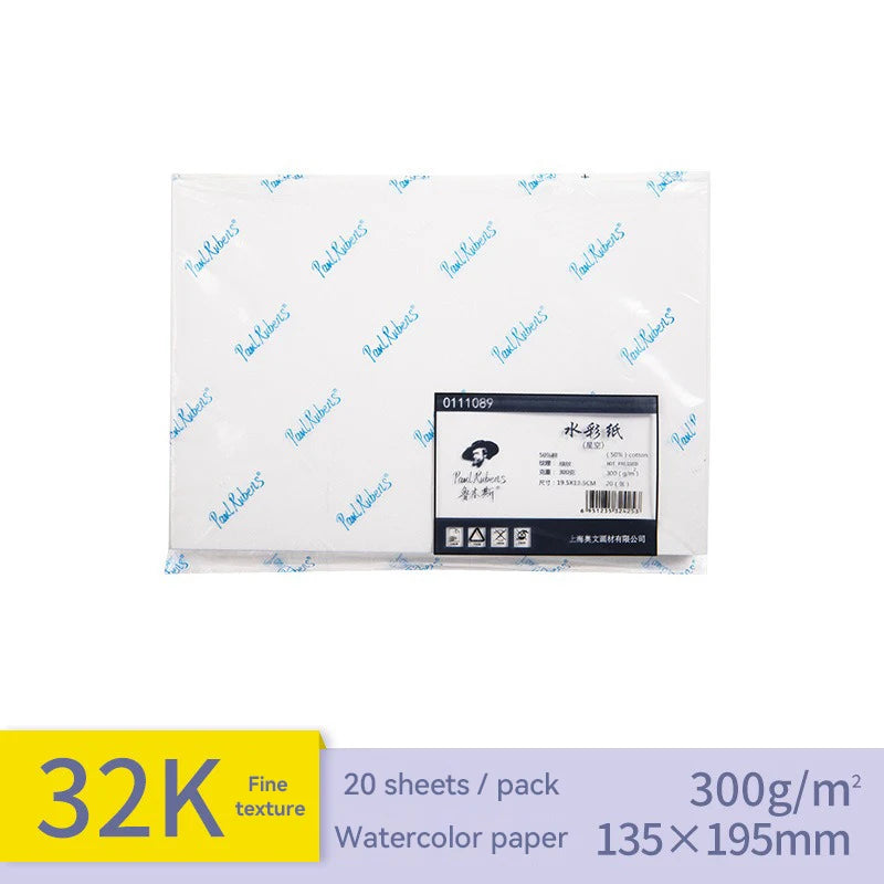 Watercolor Paper 300g 50% Cotton Watercolor Drawing Paper 8K 16K 32K Art Drawing Papers For Student School Painting Supplies - Sun Studio