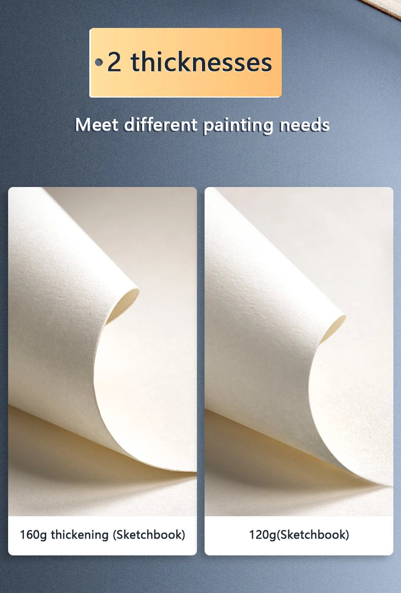 A4/A5/8K/16K/32K Sketchbook Detachable Think Paper Notebook for Painting DIY Creative Pratice Drawing Book Art School Supplies - Sun Studio