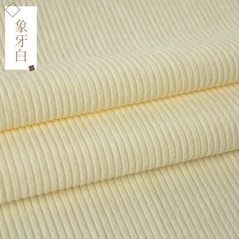 Retro Style Bag Corduroy Fabric Plain Per Meter for Pants Skirts Coats Sewing Soft Children Cloth Breathable Black Pink Wearable - Sun Studio