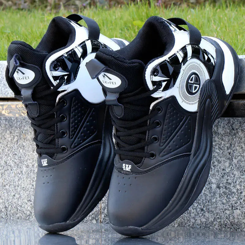 Marke Professionelle Herren Weiße Rote Blaue Basketballschuhe Basketball Sneakers Rutschfest Hochschaft Paar Herren Basketballstiefel