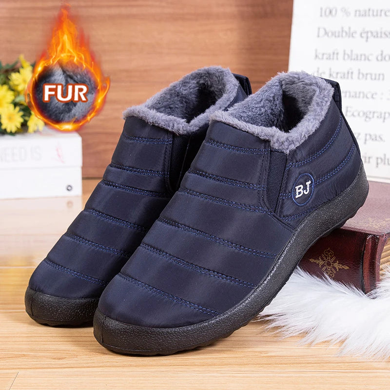 Warm Men's Boots Snow Plus Size Winter Boots For Men Fur Shoes For Men Unisex Ankle Boots Waterproof Work Shoes Footwear - Sun Studio