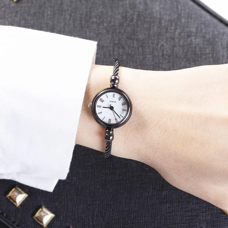 YIKAZE Women Bracelet Watch Retro Gold Bangle Women Watches Stainless Steel Retro Ladies Quartz Wristwatch Clock Dress Watch - Sun Studio