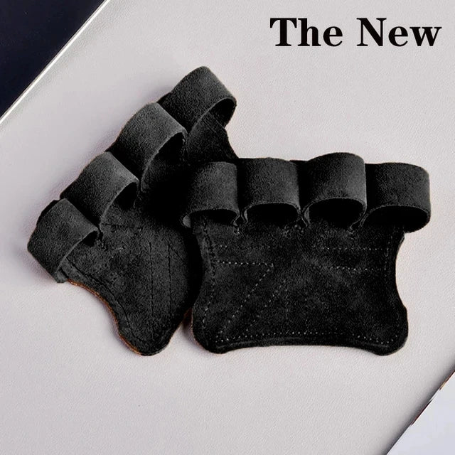 Cowhide Gym Gloves Grips Anti-Skid Weight Power Belt Lifting Pads Deadlift Belt Workout Crossfit Fitness Gloves Palm Protection - Sun Studio