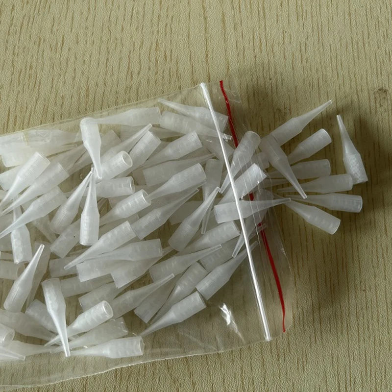 100p 1RL/3RL/5RL/5F/7F Individual Packed Eyebrow Tattoo Tip Permanent Makeup Machine Tattoo Needle Tip Tattoo Nozzle Needle Caps - Sun Studio