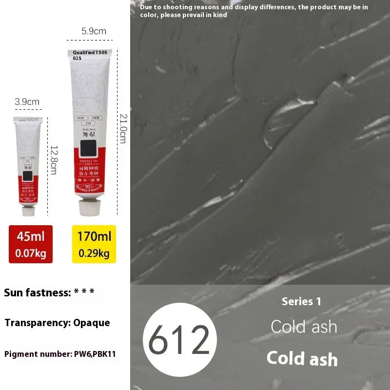 45ml Ölmalerei Transparente Tube Schnell trocknend Weiß Gold Silber Professionelle Farbmalbedarf für Künstler Studenten Anfänger