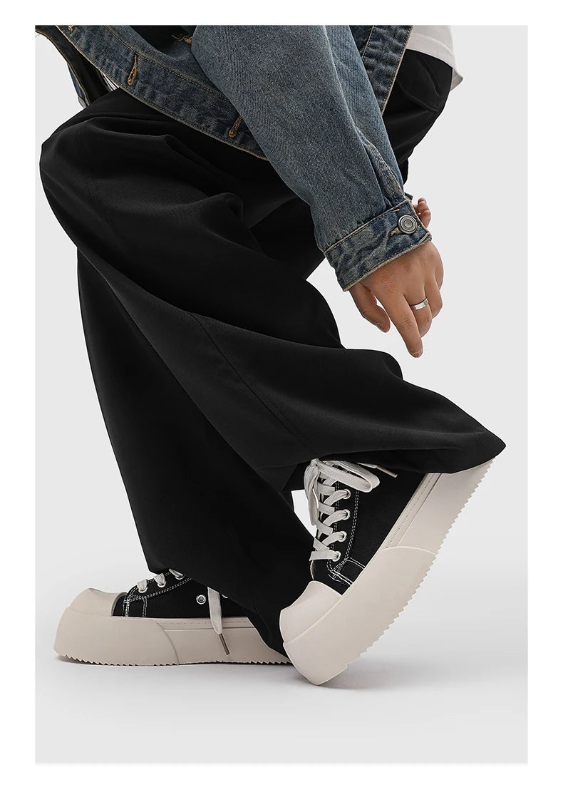 Canvas Platform Sports Shoes Fabric Outdoor Shoes for Men Skateboard Soft and Comfortable All-match Wear-resistant Non-Slip New - Sun Studio
