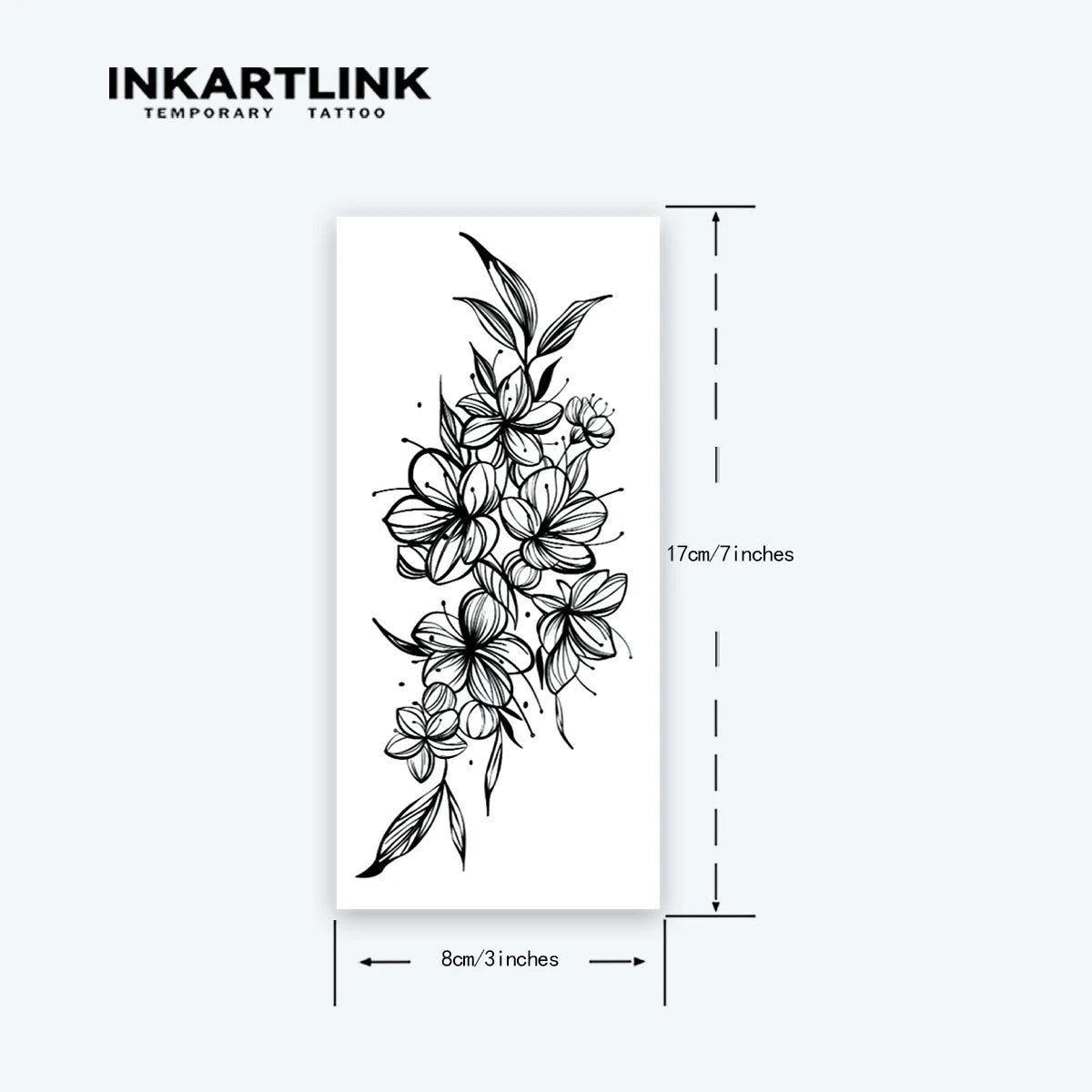 Flower temporary tattoo sticker, waterproof magic tattoo, lasts to 15 days fake tattoo, semi permanent tattoo - Sun Studio