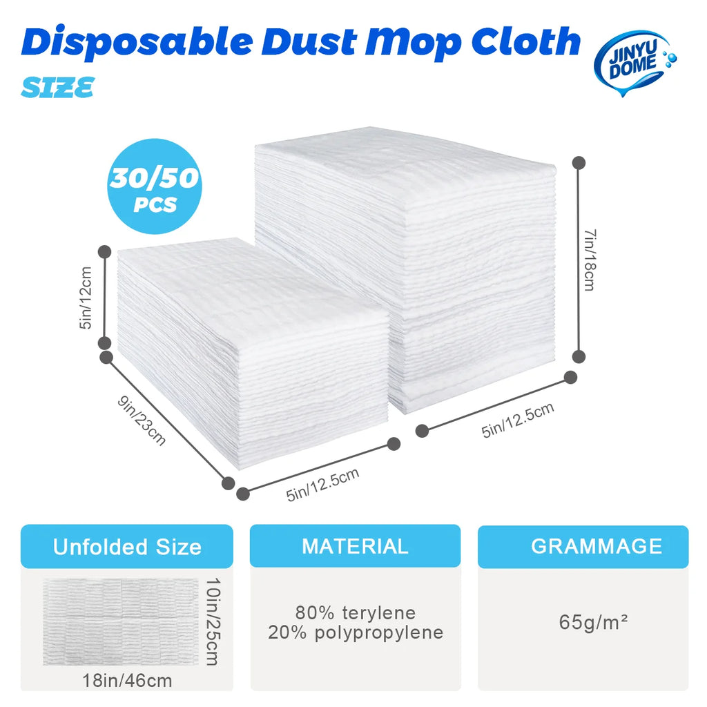 XL Electrostatic Dust Mop Cloth 9.84x17.7inch - 30/50pcs Thick Disposable Dry Sweeping Duster Mop Cloths for Hair,Dust,Pet Fur - Sun Studio