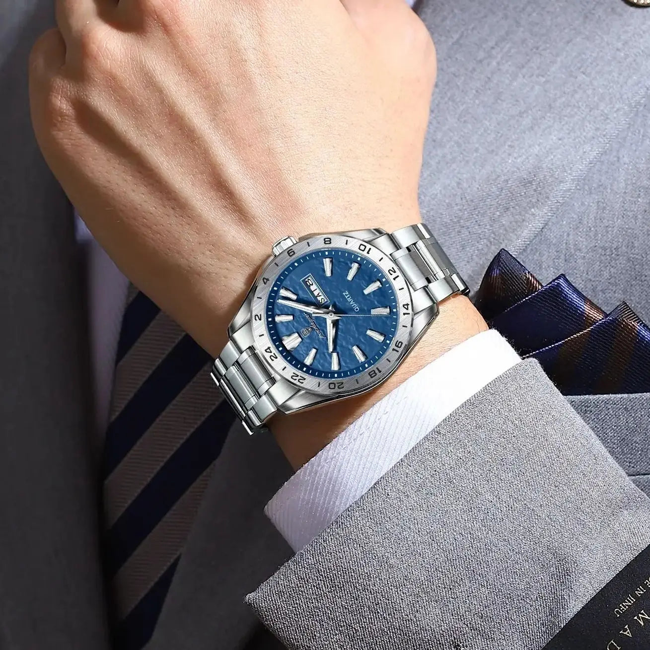 POEDAGAR Sport Luxury Man Wristwatch High Quality Waterproof Luminous Watch For Men Fashion Date Week Quartz Men's Watches Reloj - Sun Studio