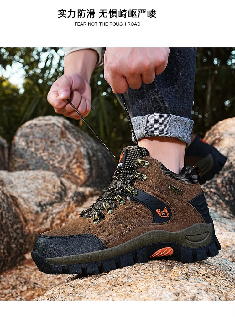 New Couples Outdoor Mountain Desert Climbing shoes Men Women Ankle Hiking Boots Fashion Classic Trekking Footwear - Sun Studio