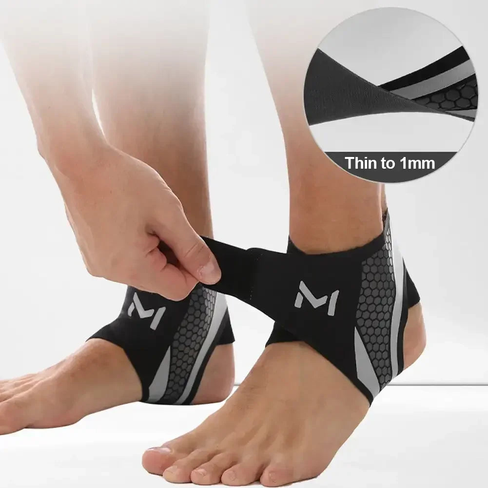 1PC Professional Y-Type Ankle Brace - High Elastic Bidirectional Compression Anti-Sprain Guard for Basketball Sports - Sun Studio