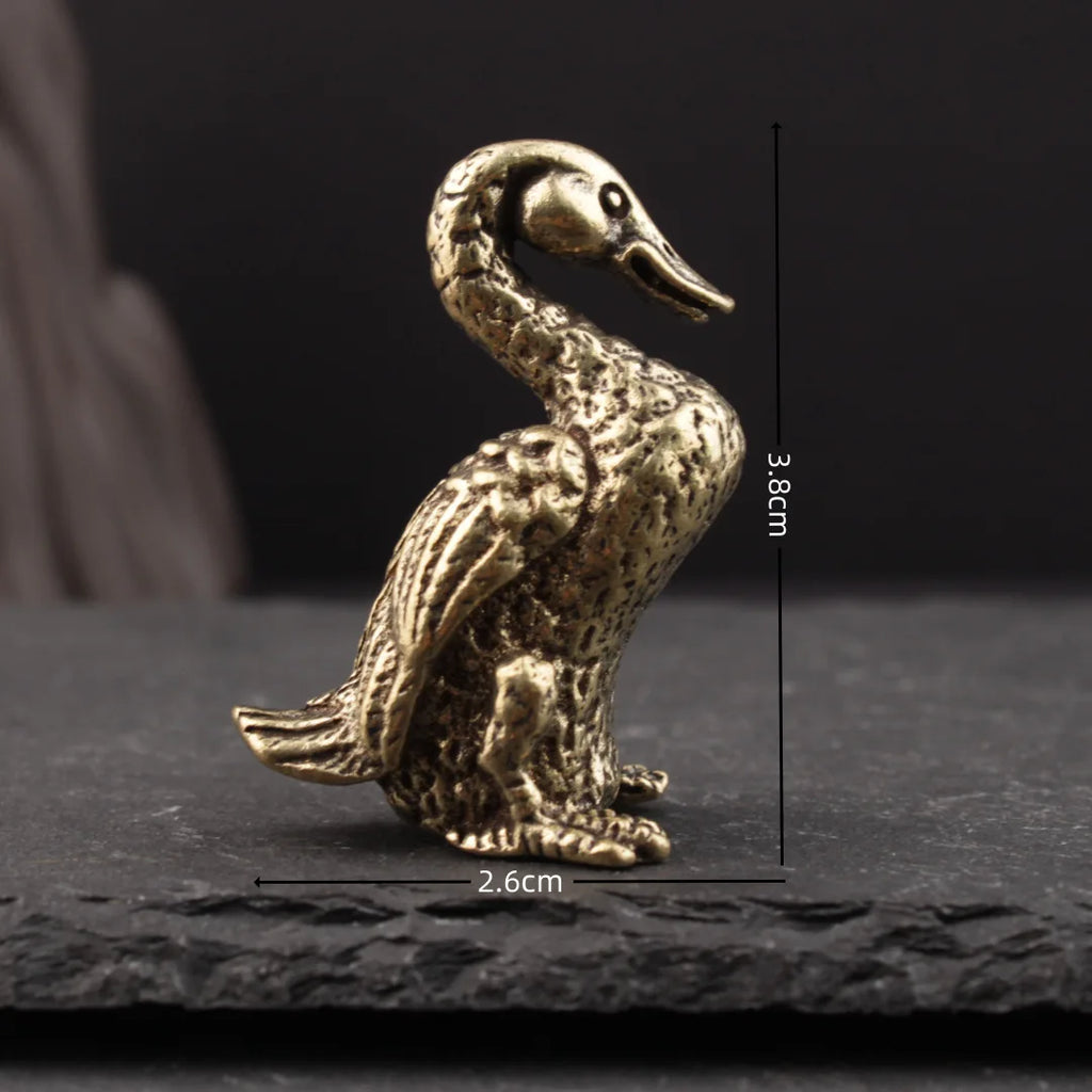 Brass cat Statue Cute 2pcs Miniature Figurines Desk Ornament Decorations Accessories Copper Animal Sculpture Home Decor Crafts - Sun Studio