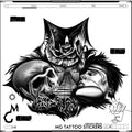 Lasting Skull Fake Tattoo for Woman Man Chest Art Tattoo Sticker Punk Skeleton Temporary Tattoos Waterproof Tatuajes Temporales - Sun Studio