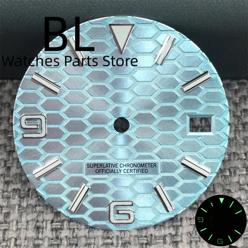 BLIGER 36mm40mm Hochwertiges Silber BLand-Dwelwe Herren Uhrengehäuse für NH35 Bewegung Uhren Teile Saphirglas 10BAR Uhrenbox