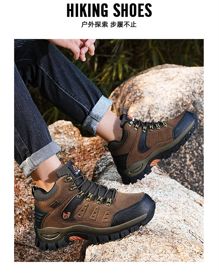 New Couples Outdoor Mountain Desert Climbing shoes Men Women Ankle Hiking Boots Fashion Classic Trekking Footwear - Sun Studio