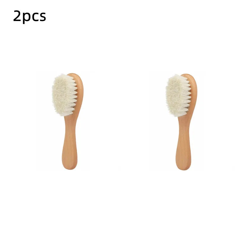 1/2/4pcs Baby Hair Brush And Comb Set for Newborn Wood Comb For Hair Massage Bath Shower Mini Baby Brush Kids Pocket HairBrush - Sun Studio