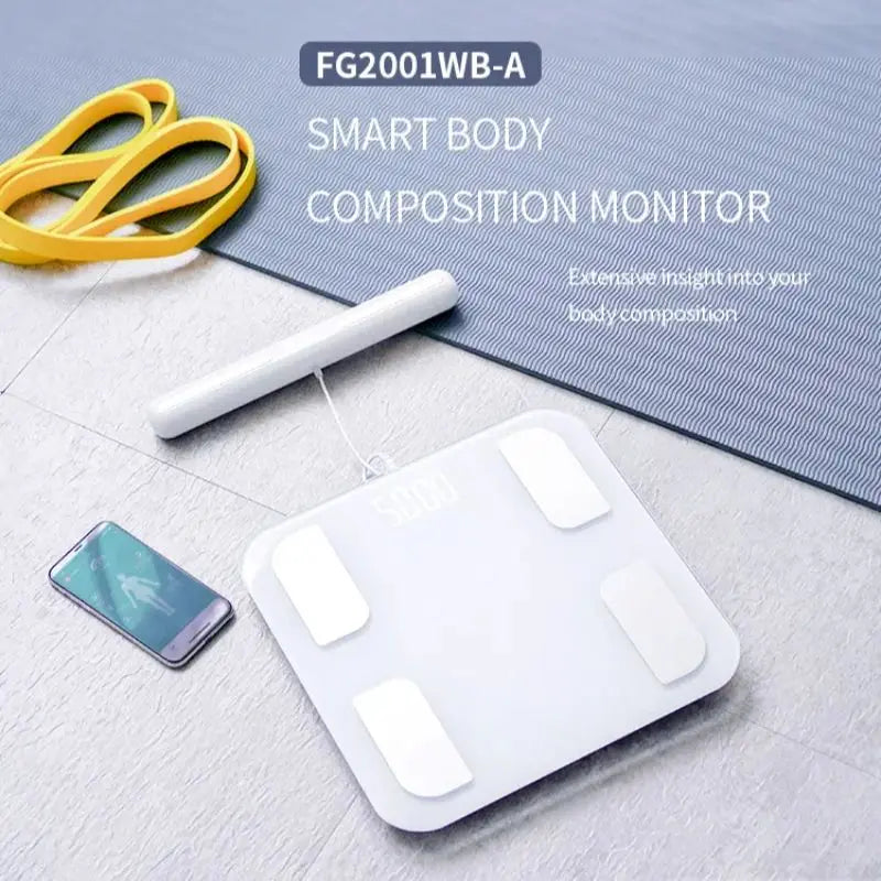 Fitdays Smart 8 Electrodes Body Fat Weight Scale, Human Bioimpedance Scale, Body Composition Scale - Sun Studio