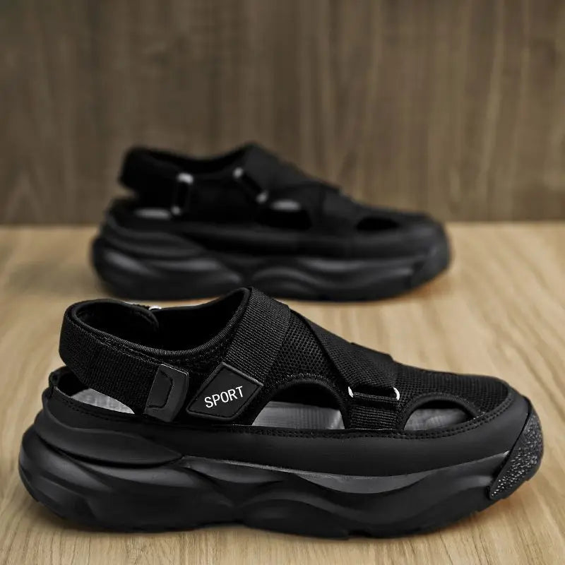 Men's Breathable Hollow out Sporty Slippers Soft Bottom Casual Fashion Sandals Anti-Slip Durable Rubber Sole Comfortable Slip-On - Sun Studio