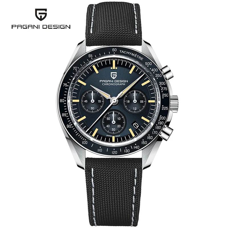 PAGANI DESIGN Monduhren Männer Quarz Uhr für Männer Auto Datum Geschwindigkeit Sport Chronograph AR Saphir Spiegel Armbanduhr 2025 Neu