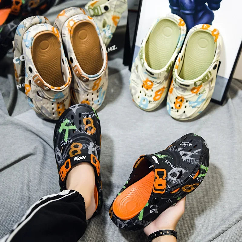 Men's Summer Outdoor Sporty Thick-Heeled Sandals Big Size 46 Head-To-Toe Dual-Purpose Beach Shoes Comfortable Wearing Experience - Sun Studio