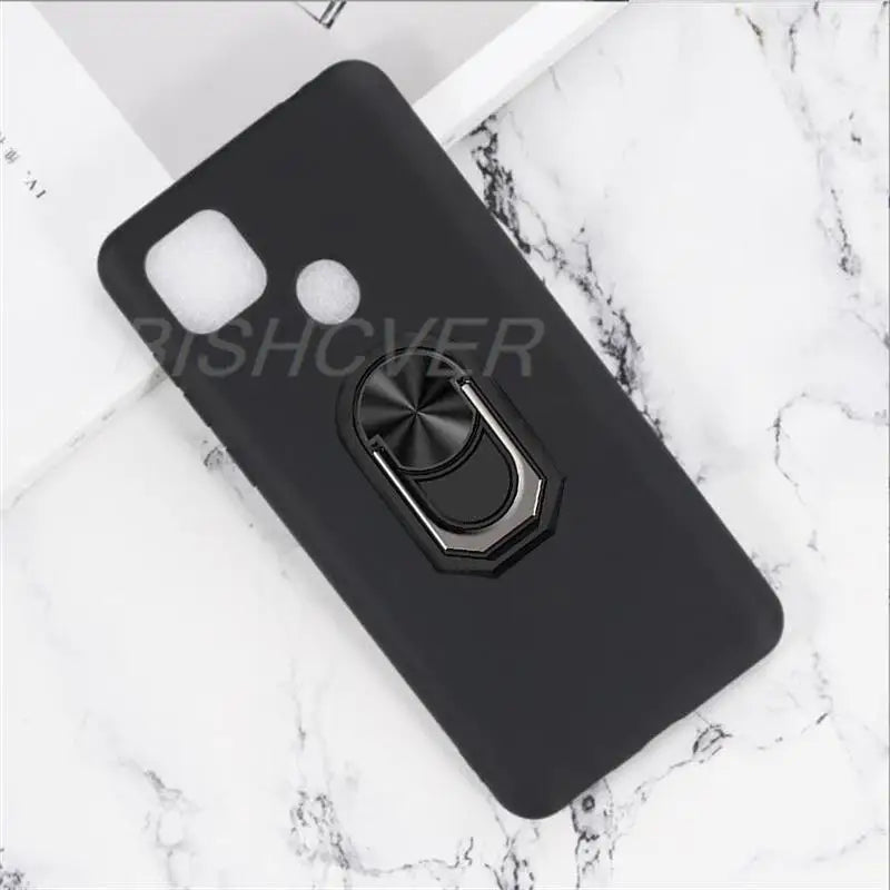 Magnet Phone Case For ZTE Blade 20 Smart Shockproof Soft TPU Silicone Cover For ZTE Blade 20 Smart Case With Ring Holder - Sun Studio