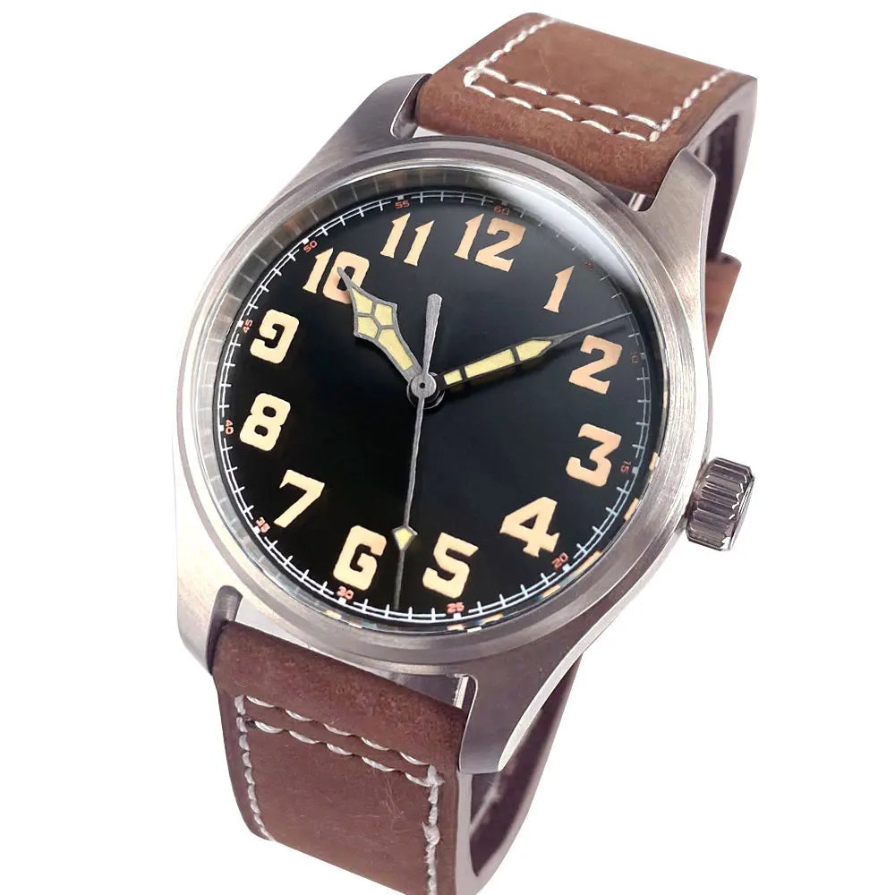 39mm Pilot Aviator Diving Watches Miyota8215 Automatic Mechanical Watch for Men 20BAR Waterproof Sapphire Crystal 316L Steel - Sun Studio
