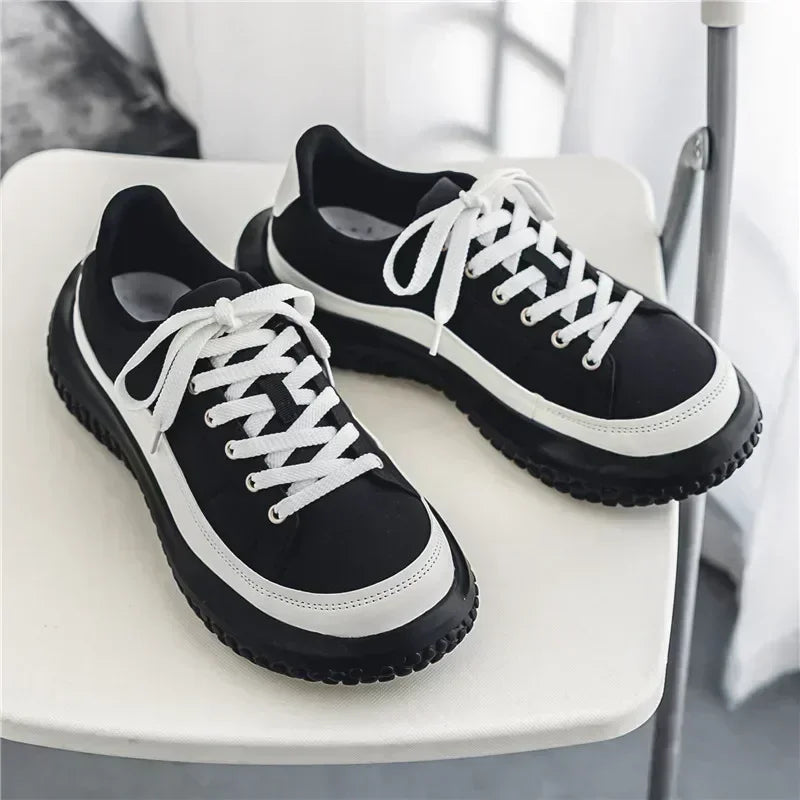 2025 Men Canvas Shoes Casual Shoes Street Fashion Youth Flat Skate Shoes Sneakers Loafers New Summer Breathable Comfortable Wild - Sun Studio