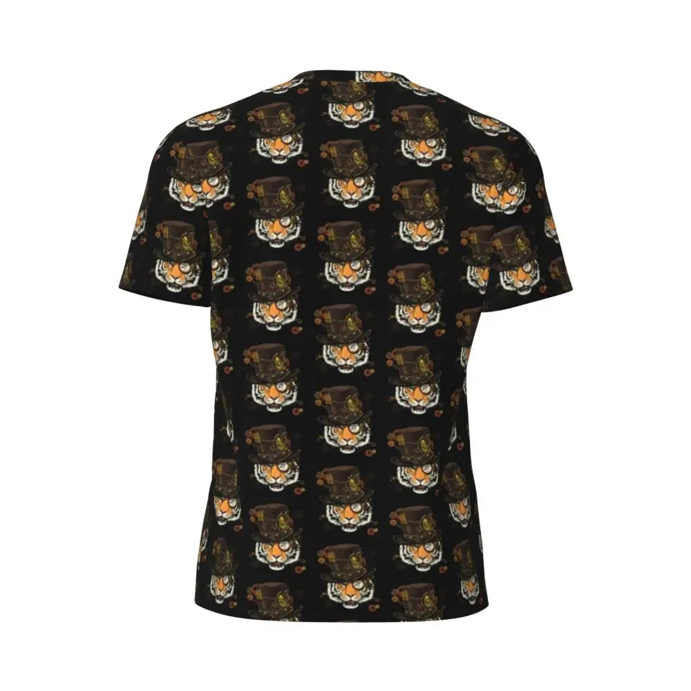 Gym T Shirt For Men Steampunk Design T-Shirts Fashion Wonderful Clockwork Vintage Summer Tees O Neck Streetwear Design Tops