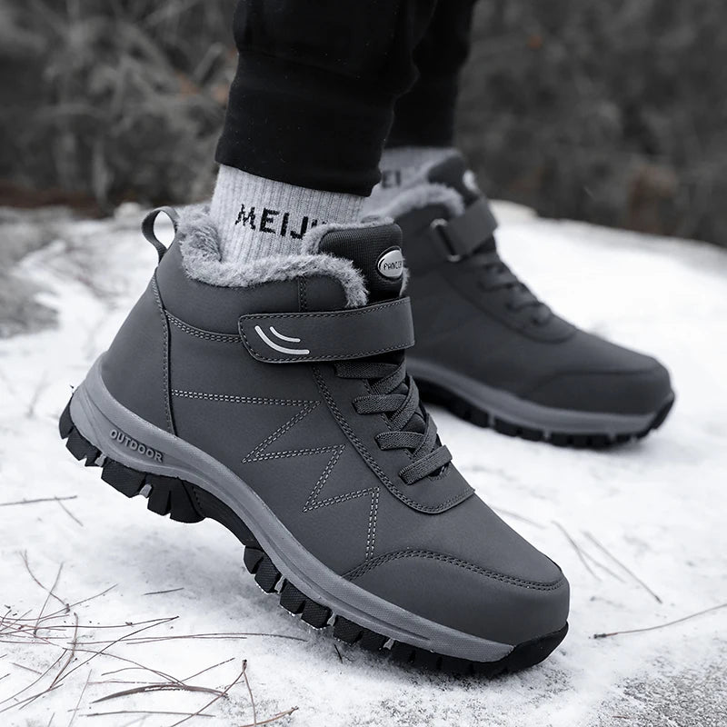 Men Top Quality Casual Snow Boots Waterproof Warm Winter Shoes Men Hiking Boots Outdoor Mountain Climbing Sneaker Man Trekking - Sun Studio