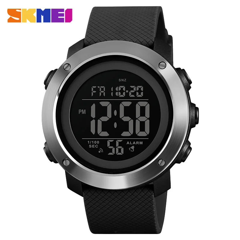 SKMEI Herren Mode Digitale Uhr Großes Zifferblatt Wecker Wasserdichte Uhren Sport Outdoor Sport Herren Elektronische Uhr