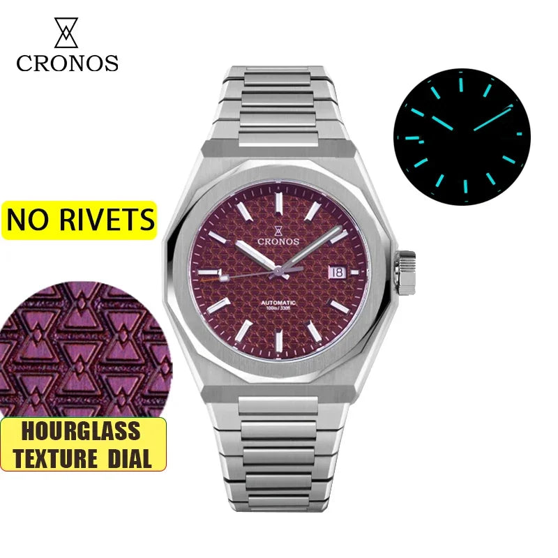 2025 Cronos L6028 New Dial Limited 39mm PT5000 See-through Caseback Men Automatic Wristwatches 10ATM Lumious V3 Watches for Men - Sun Studio