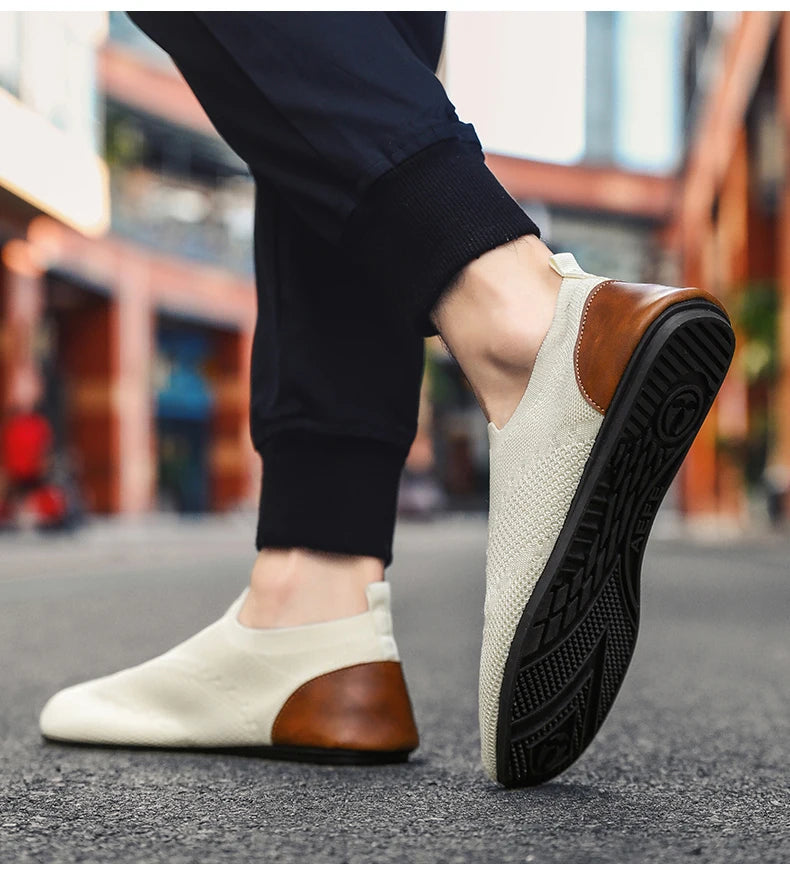 YRZL Loafers Men Soft Driving Moccasins High Quality Flats Male Walking Shoes Breathable Mesh Casual Loafers Slip on Mens Shoes - Sun Studio