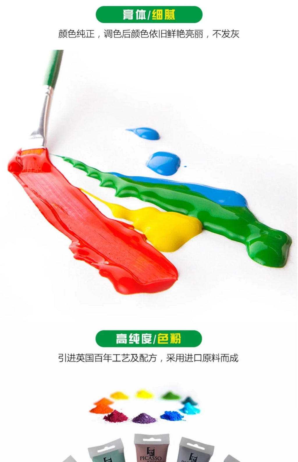 75ml Acrylic Paint Non Toxic Non Fading,Rich Pigments for Painters, Adults for Canvas Wood Clay Fabric Ceramic Craft Supplies - Sun Studio