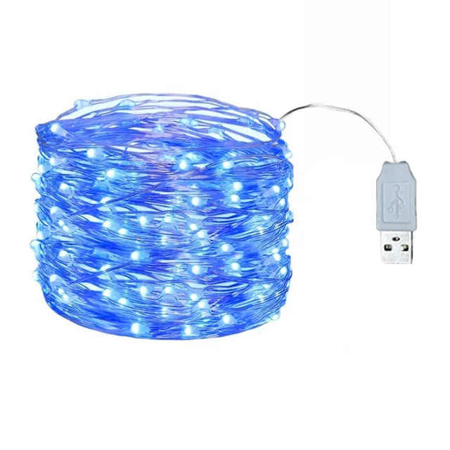 1-20M Led String Lights Copper Wire Starry Fairy Lights Battery Operated Lights for Bedroom Christmas Parties Wedding Decoration - Sun Studio