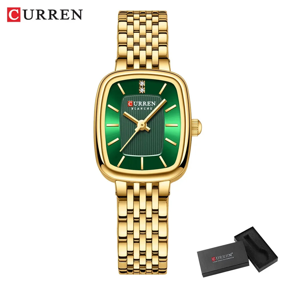 CURREN Luxury Women Watches Fashion Casual FemaleLadies Stainless Steel Quartz Wristwatches Life Waterproof Girlfriend Gift - Sun Studio