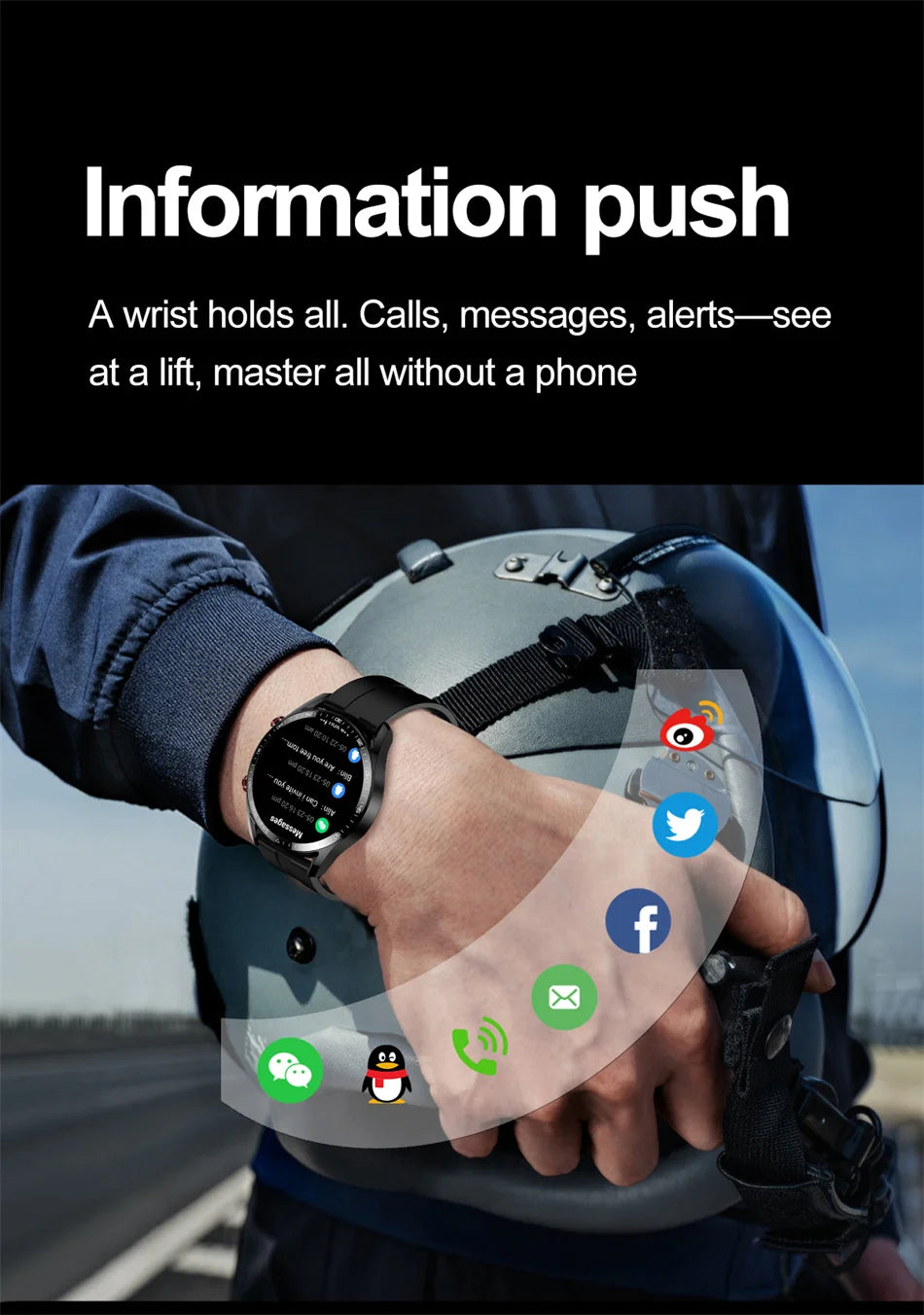 ChiBear New 1.53inch Bluetooth Call Smart Watch Men Multi-Sport Mode Heart Rate Health Monitoring Waterproof Business Smartwatch - Sun Studio