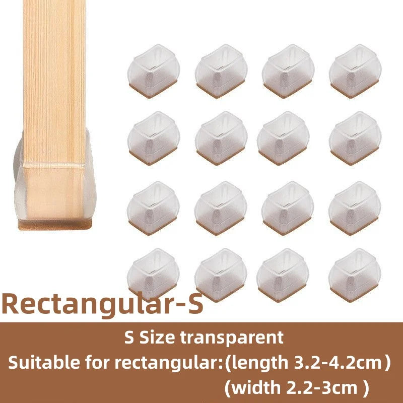 16Pcs Silicone Furniture Non-Slip Legs Pads Chair Leveling Feet Mat Hardwood Floors From Scratches Protectors Mat Home Decor - Sun Studio