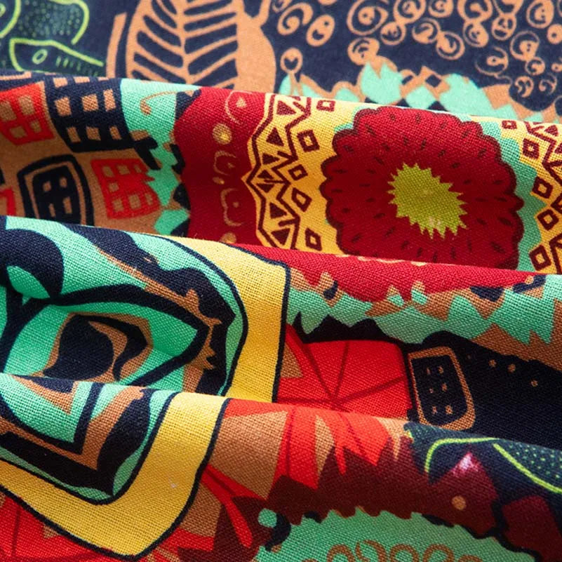 Bohemian Stoff Ethnisch Vintage Retro Boho Bedruckte Baumwolle Leinen Wohnkultur Polstertextil