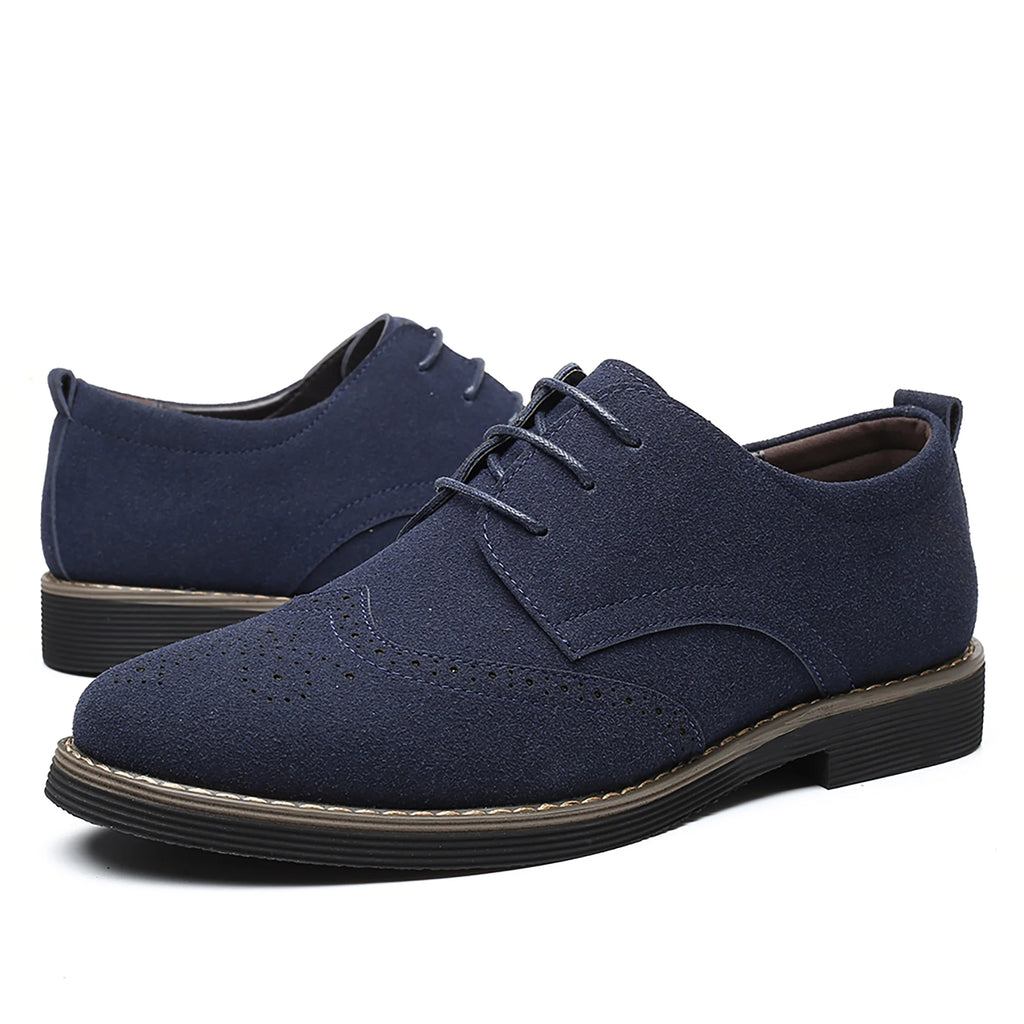 Men's Casual Business Lace-Up Hiking Work Shoes Classic Comfortable Wear-Resistant Soft-Soled Men's Shoes - Sun Studio